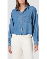 Hudson Jeans - Raglan Balloon Sleeve Button Down - Lyst