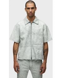 Hudson Jeans - Short Sleeve Zip Shirt - Lyst