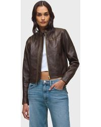 Hudson Jeans - Leather Moto Jacket - Lyst