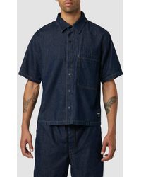 Hudson Jeans - Crop Short Sleeve Shirt - Lyst
