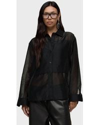 Hudson Jeans - Sheer Oversized Button Up - Lyst