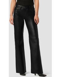 Hudson Jeans - Rosie High-rise Wide Leg Leather Pant - Lyst