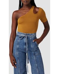 Hudson Jeans - Short Sleeve Asymmetrical Bodysuit - Lyst