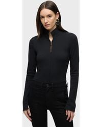 Hudson Jeans - Long Sleeve Hook & Eye Bodysuit - Lyst