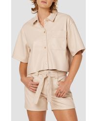 Hudson Jeans - Oversized Cropped Button Down Shirt - Lyst