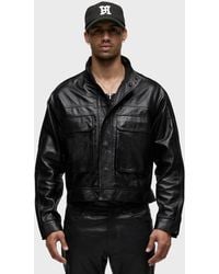 Hudson Jeans - Snakeskin Embossed Leather Jacket - Lyst
