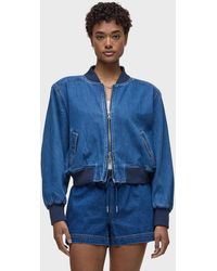 Hudson Jeans - Denim Bomber Jacket - Lyst
