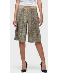 Hudson Jeans - Leather Pleated Trouser Short - Lyst