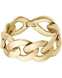 BOSS - Bracelet doré avec chaîne à maillons arrondis - Lyst