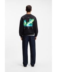 HUGO - Cotton-Terry Sweatshirt With Graphic Print - Lyst