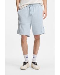 HUGO - Cotton-Blend Shorts With Logo Label - Lyst
