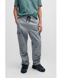 HUGO - Regular-fit Cargo Trousers In Ripstop Cotton - Lyst