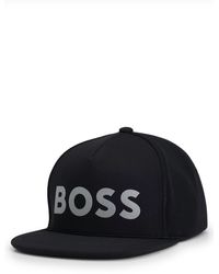 BOSS - Stretch-jersey Cap With Decorative Reflective Logo - Lyst