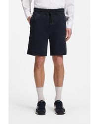 BOSS - Cotton-Terry Shorts With Logo Patch - Lyst