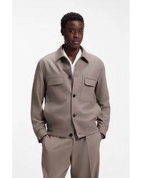 HUGO - Slim-Fit Blazer With Patch Chest Pockets - Lyst