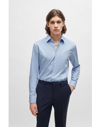 HUGO - Plain Slim-fit Cotton Shirt: 'c-jenno' - Lyst