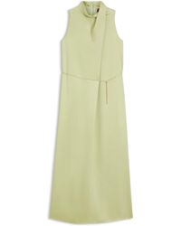 HUGO - Satijnen Maxi-Jurk Met Afneembare Kettingriem - Lyst
