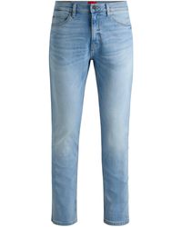 HUGO - Slim-fit Jeans Van Lichtblauw Stretchdenim - Lyst