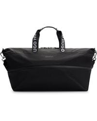 HUGO - Logo-lettering Holdall With Branded Webbing And Zip Closure - Lyst