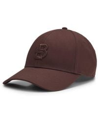 BOSS - Cotton-Twill Cap With Embroidered Double B Monogram - Lyst
