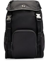 BOSS - Matte-twill Backpack With Double Monogram And Full Lining - Lyst