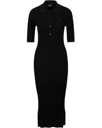 BOSS - Kleid mit Knopfleiste und Doppel-Monogramm - Lyst