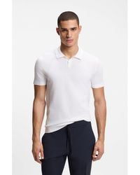 BOSS - Cotton-Blend Knit Polo With Bodymapping Structure - Lyst