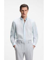 BOSS - Regular-Fit Button-Down Shirt - Lyst