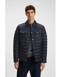 BOSS - Dark Blue Men's Casual Jackets Size 36r - Lyst