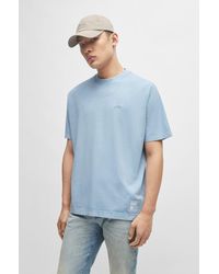 BOSS - Relaxed-fit T-shirt In Pure Cotton With Embroidered Logo - Lyst