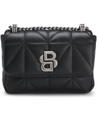 BOSS - Small Quilted Shoulder Bag With Double B Monogram - Lyst