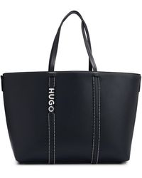 HUGO - Cabas en similicuir avec logo - Lyst