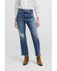 BOSS - Slim-fit Jeans In Blue Stretch Denim - Lyst