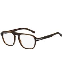 BOSS - Horn-acetate Optical Frames With Signature Silver-tone Detail - Lyst