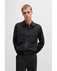 HUGO - Oversized-Fit Overshirt - Lyst