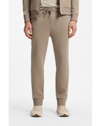 BOSS - Stretch-Cotton Tracksuit Bottoms With Logo Detail - Lyst