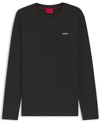 HUGO - T-Shirt Van Katoenen Jersey Met Logoprint - Lyst