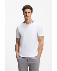 BOSS - Cotton T-Shirt With Logo Crew Neck - Lyst