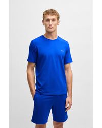 BOSS - Stretch-Cotton T-Shirt With Embroidered Logo - Lyst