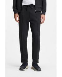 BOSS - Cotton-Blend Tracksuit Bottoms With Piping Details - Lyst