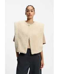 BOSS - Light Beige Women's Tailored Jackets Size 4 - Lyst