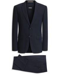 BOSS - Traje Slim Fit De Dos Piezas En Lana Elástica - Lyst