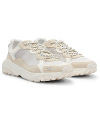HUGO - Mixed-material Trainers With Contrast Details - Lyst