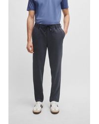 BOSS - Regular-fit Trousers In Printed Jersey - Lyst