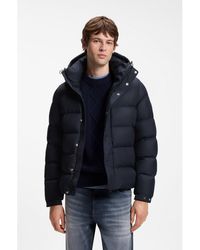 BOSS - Water-Repellent Hooded Puffer Jacket - Lyst