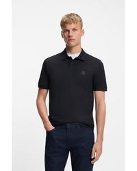 BOSS - Stretch-Cotton Slim-Fit Polo Shirt With Logo Patch - Lyst