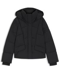 BOSS - Gewatteerd Jack Met Capuchon En Biezen - Lyst