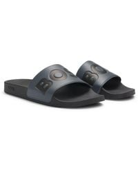 BOSS - Italian-Made Slides With Large Logo Detail - Lyst