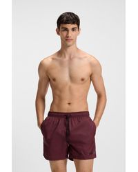 HUGO - Swim Shorts With Logo Print - Lyst