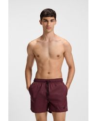 HUGO - Swim Shorts With Contrast Logo Print - Lyst